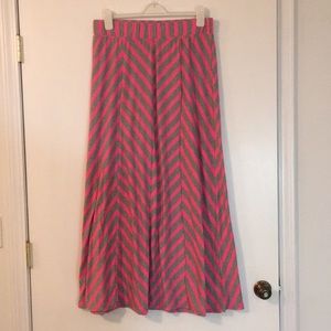 Long Chevron Maurices Skirt